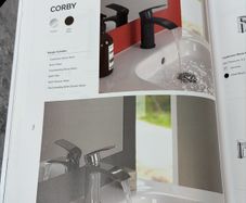 Corby black mono basin mixer