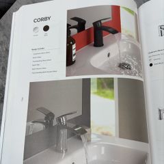 Corby black mono basin mixer