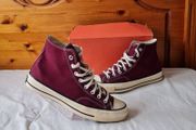 converse chuck Taylor 70 hi tops Size 9.5 eu 43 beetroot canvas in excellent condition