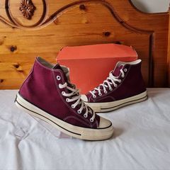 converse chuck Taylor 70 hi tops Size 9.5 eu 43 beetroot canvas in excellent condition