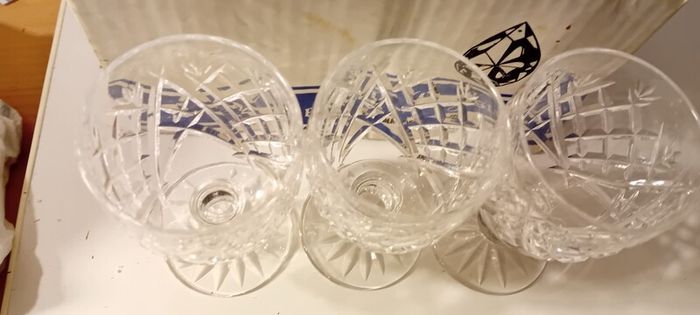 Five Vintage Waterford Crystal Claret Glasses