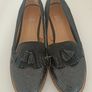 Black Glitter Tassel Loafers Size 6 Image 2