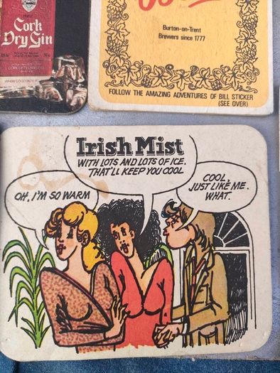 Vintage beer mat collage