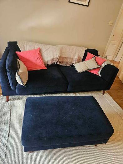 sofa, armchair and ottoman
