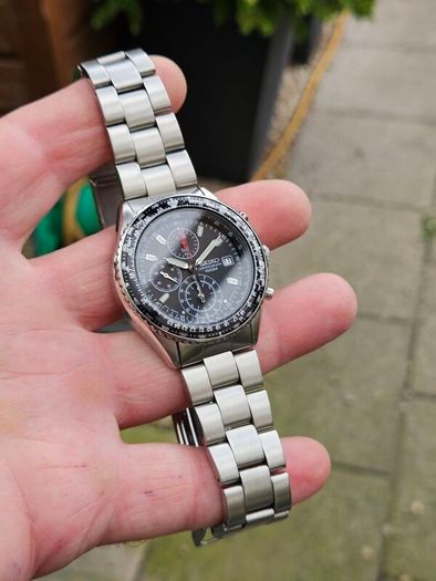 Watch Seiko Chronograph Pilot. Black.