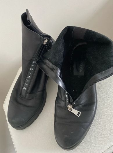 Black Leather Ankle Boots