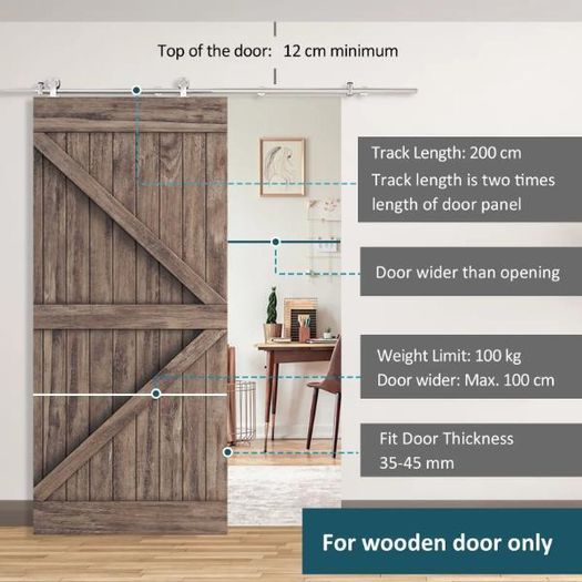 Sliding Wooden Door Track Kit