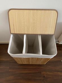 Laundry Basket with 3 Compartments