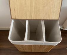Laundry Basket with 3 Compartments