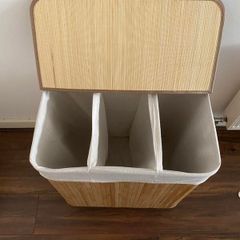 Laundry Basket with 3 Compartments