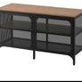 TV Bench - Black metal/ Solid wood Image 4