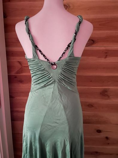 Karen Millen dress midi with straps green summer occasion size S/M