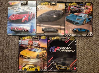 Hot Wheels Lamborghini Huracan Veneno Countach Diablo Aventador