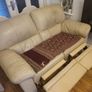 2 seater and 1 seater leather sofas both reclining Image 3