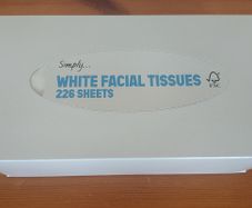 4 large boxes Facial tissues