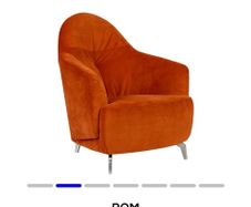 Armchair velvet Orange