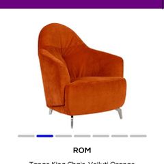 Armchair velvet Orange