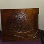 Solid Wooden carved wall hanging "Scholar" Image 4