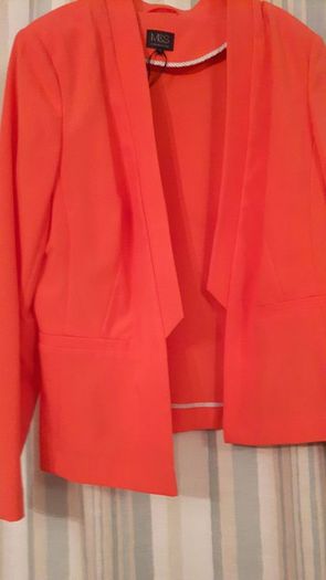 Coral colour blazer