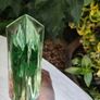Green Glass Candlestick Image 4