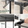 Double Bed Frame 4ft6 135 x 190 cm 14.2 Height - Metal Bed Base with Steel Slat Support Easy Assembly Black Image 4