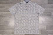 Druids Golf Skull Patterned Polo Shirt Mens Medium