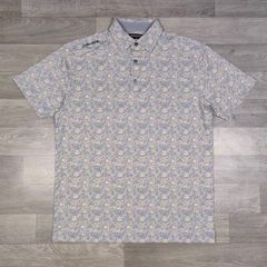 Druids Golf Skull Patterned Polo Shirt Mens Medium