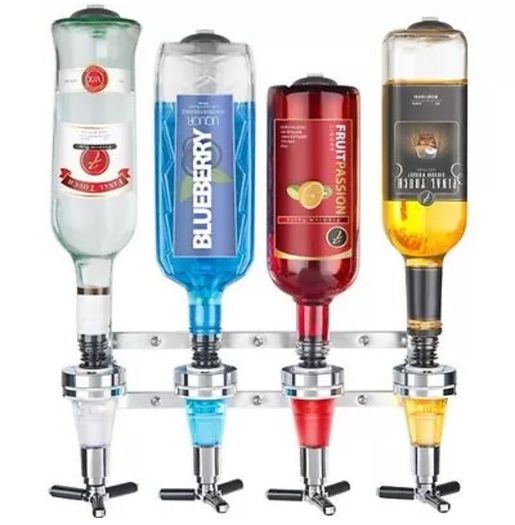 4 Bottle Wall Mounted Optic Dispenser Home Bar NEW