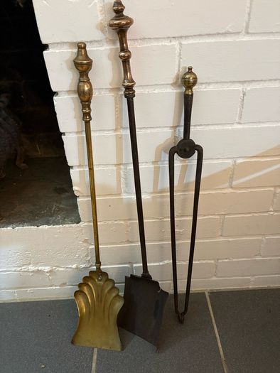 Antique Fireside COMPANION TOOLS, Shovels Tongs Victorian