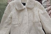 Cream Faux Fur Ladies Jacket Size 8