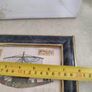 FRAMED SMALL Egyptian Art On Papyrus Rowing Ship Image 2