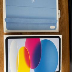 Brand New Apple iPad (A16) 128GB Wi-Fi and Smart Folio Case Blue