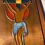 Vintage celtic arts cross hand crafted copperJesus on a cross plaque Image 3