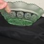 Collection of Art Deco Green Glass Scalloped Edge Bowls Image 9