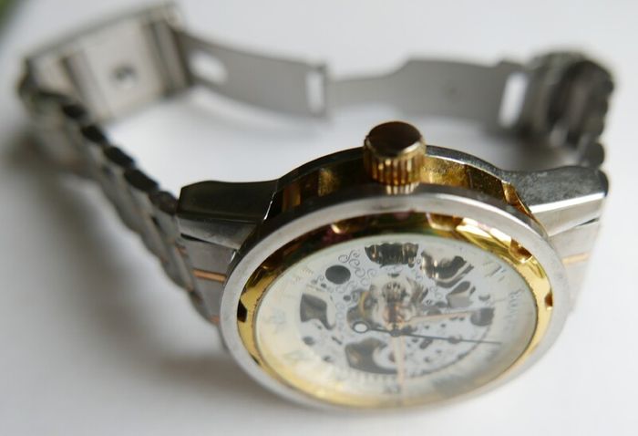 Men's Sewor Skeleton Mechanical  Watch