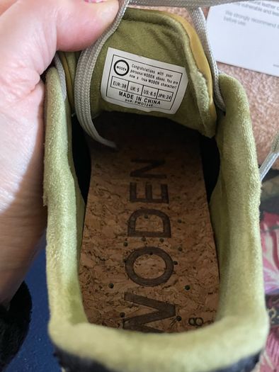 Woden leather Scandinavian sneakers (size UK 4)