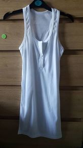 White long tank top new fits xs s m