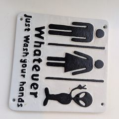Cast Iron Sign for Bathroom