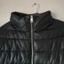 Black MOTIVI jacket with knitted removable cuffs  and removable fur collar Image 9