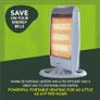 NEW SALE | 3 Bar Halogen Heater with Carry Handle, Safety Tip-Over Switch, 1200W, Grey Image 5