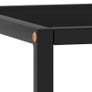 Tea Table Black with Black Glass 90x90x50 cm Image 5