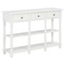 Console Table White 120x30x76 cm MDF Image 2