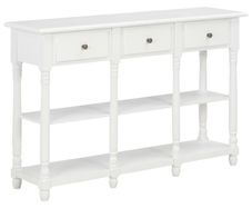 Console Table White 120x30x76 cm MDF