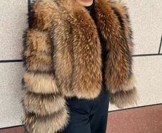 authentic raccoon fur coat