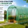 15ft x 7ft Walk-In Polytunnel Greenhouse with Built-In Irrigation System  Galvanised Steel Frame Image 5