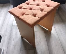 Weighted Vanity Stool with soft cushion seat. In perfect condition