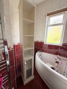 Slim bathroom cabinet unit