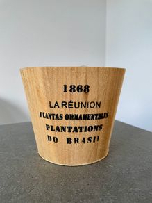 Wooden plant pot