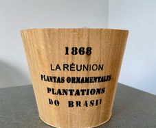 Wooden plant pot