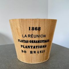 Wooden plant pot
